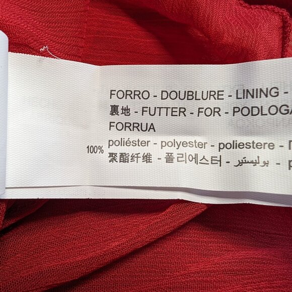 ZARA Basic NWT PLEATED BLOUSE Sz L lined mini ruffles 3/4 SLVES FORMAL ROMANCE - Picture 13 of 15